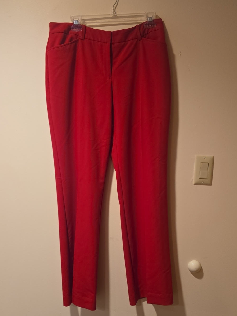Worthington Red Straight-Leg Trousers